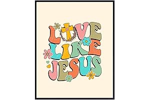 70s Retro Christian Wall Decor: Adorn Your Space with Love Like Jesus