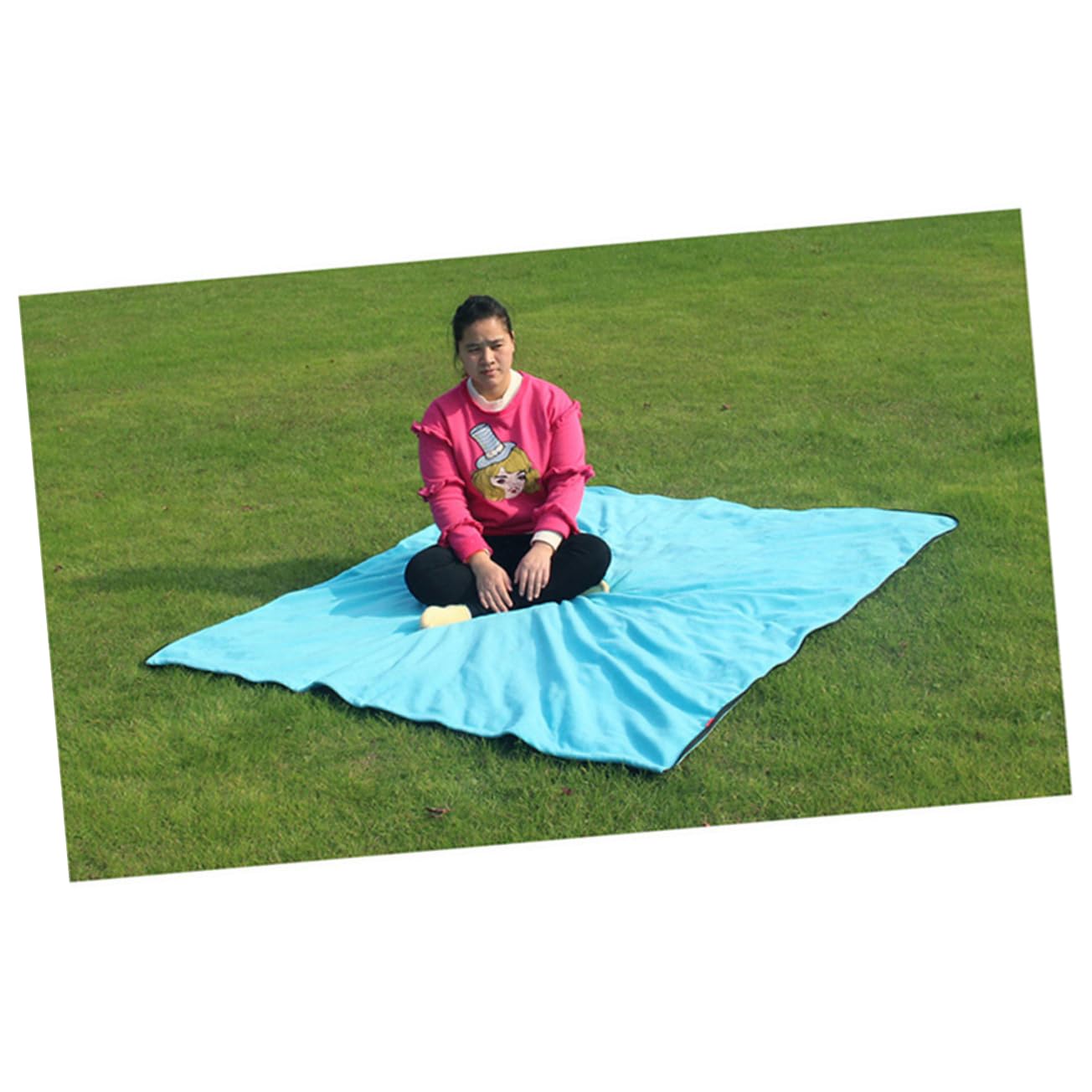 Fleece Schlafsack für Outdoor Aktivitäten Himmelblau Leicht und Langlebig Aufbewahrungstasche zum Wandern für Gäste