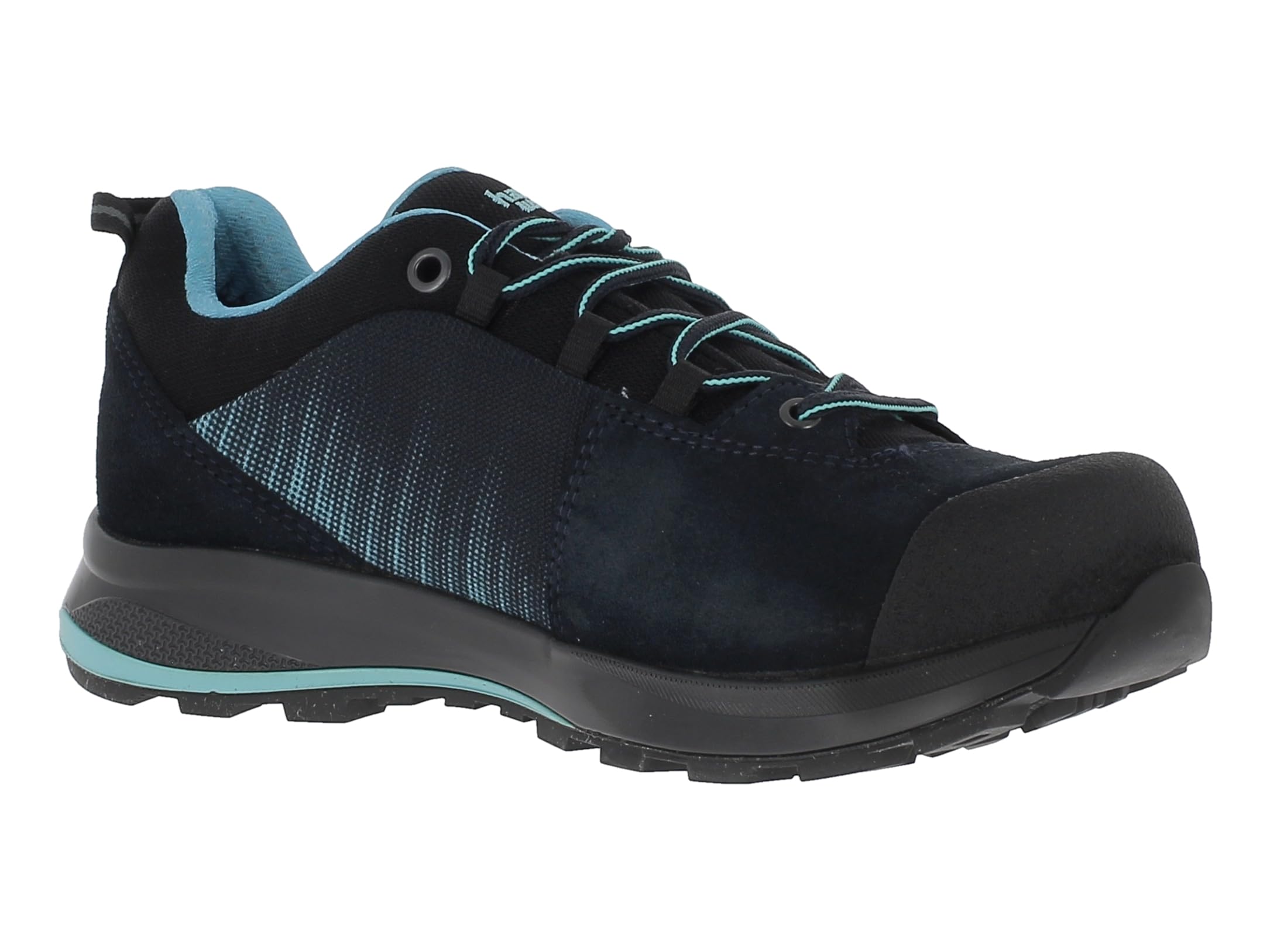 Hanwag Klarsby Low Bunion Lady GTX wasserdichte und breite Damen Wanderhalbschuhe speziell für Hallux Füße geeignet Navy/Sky EU 37,5