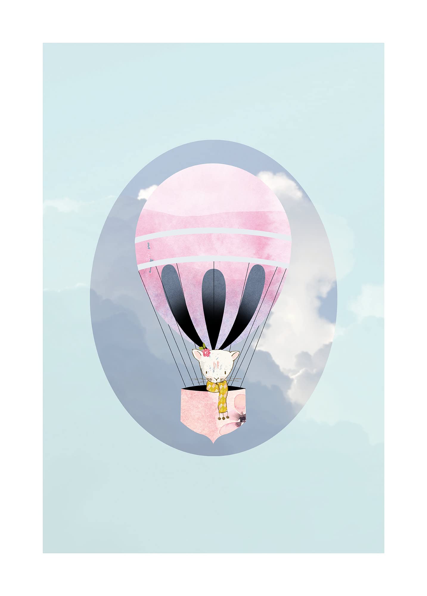 Toile Happy Balloon Green Komar pour créer une ambiance zen dans la chambre