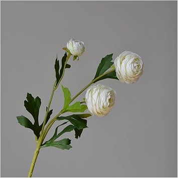 Flower Artificial, 5Pcs/lot Faux 3-Head Small Dew Lotus Silk Flower Wedding Home Decoration Bouquet Fake Flowers Party Table Flower ArrangementWhite