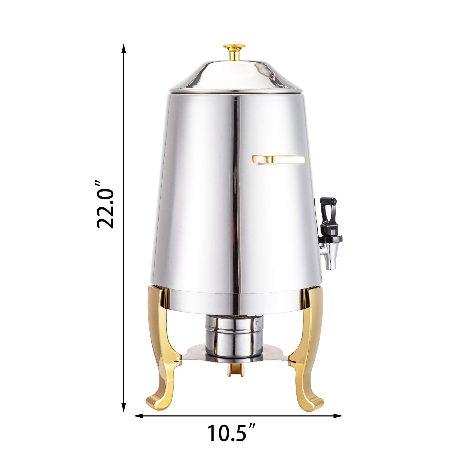 VBENLEM Chafer Urn 3 Gallons Coffee Chafer Urn Spirit Lamp Heating