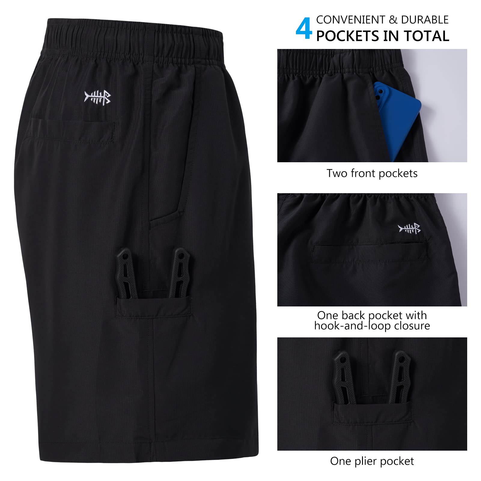 Bassdash Short de Sport pour Homme UPF 50+ Short de Jogging Court Short Running Shorts de Bain Homme Le Fitness, l'extérieur, l'été