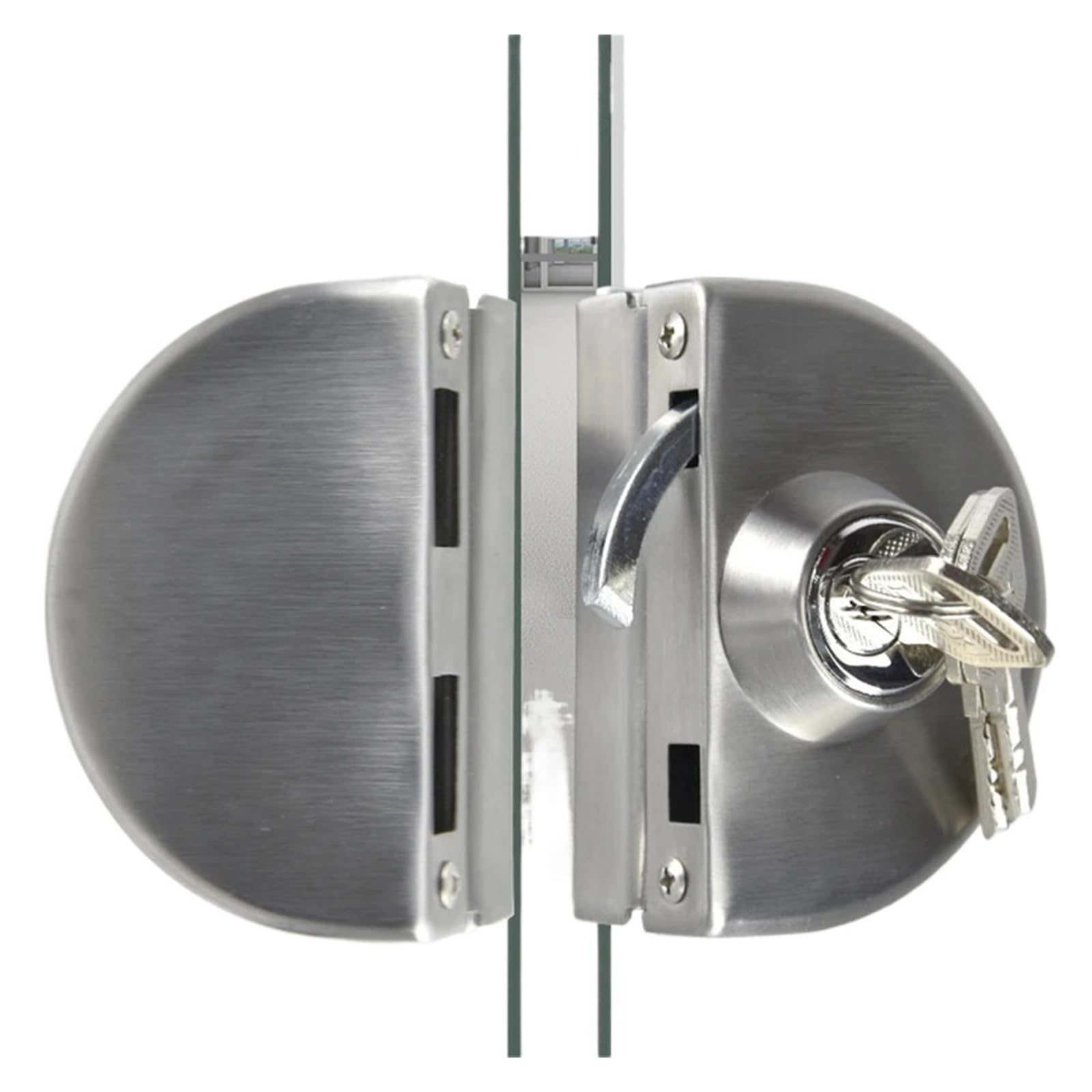 1 set di serrature for porte scorrevoli doppie con chiave da 8-12 mm(Single knob and key)