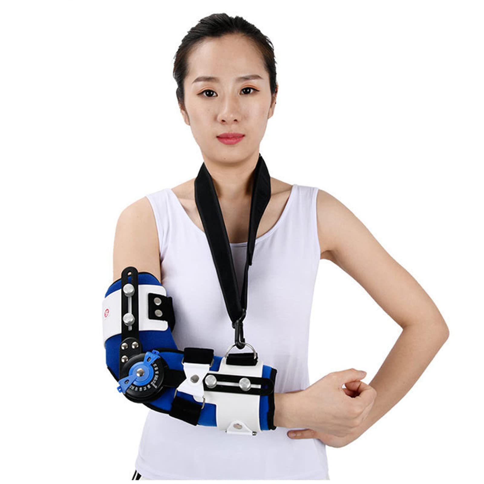 Buy Hinged Elbow Brace with Shoulder Sling Stabilizer, Adjustable Post