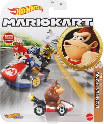 Hot Wheels - Mario Kart - Donkey Kong Standard Kart - 2023 - Mint/NrMint envía burbujas envueltas en una caja