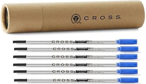 Miniatura 1 de Cross Classic Blue - Recambios de tinta mediana para bolígrafos cruzados 6 unidades por paquete nueva versión paquete de 6 unidades en tubo de