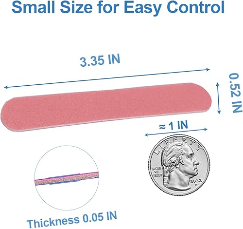 Miniatura 4 de Mini limas de uñas a granel (100 unidades), lima de uñas de doble cara para uñas naturales, juego de herramientas de manicura, lima de uñas