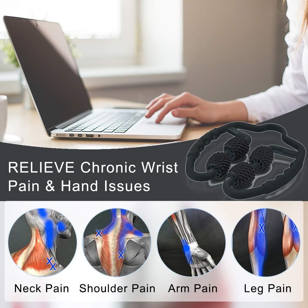 StrongTek Trigger Point Roller Massager for Forearm, Elbow, Hand, Arm, and Leg Myofascial and Fascial Release, Deep Tissue Self Massage for Golfer, Tennis Elbow Treatment or Athlete Muscle Pain Relief : Health & Household