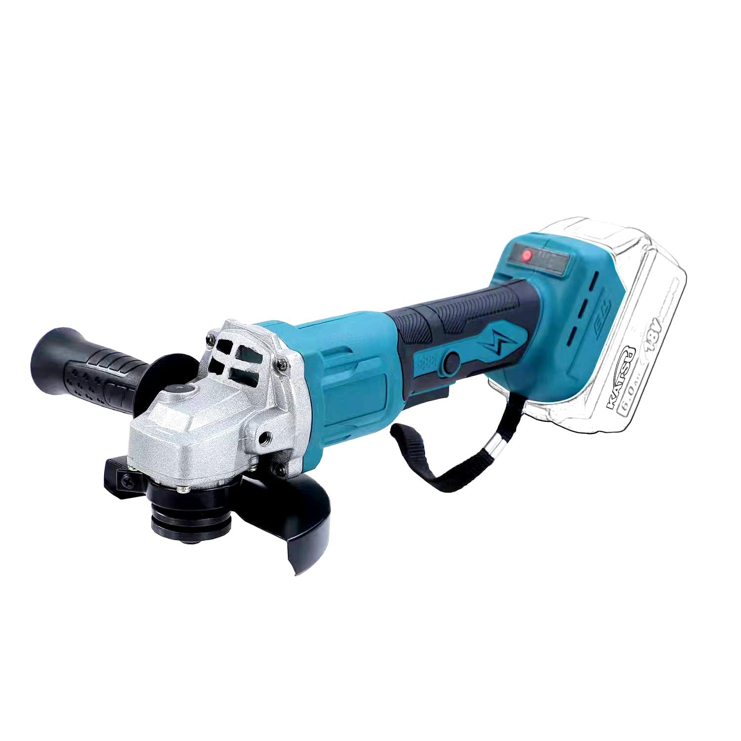 KATSU FIT-BAT Brushless Cordless Angle Grinder 21V/18V, 115mm 125mm with Brushless Motor, 3 Speeds, Batteries Not Included (Body Only) 102608