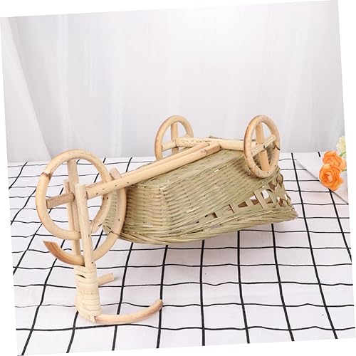 Miniatura 7 de Cabilock Cesta de fruta tejida de bambú para pan, recipiente para dulces, cesta de servir, cesta de flores, bandeja de aperitivos, cesta de