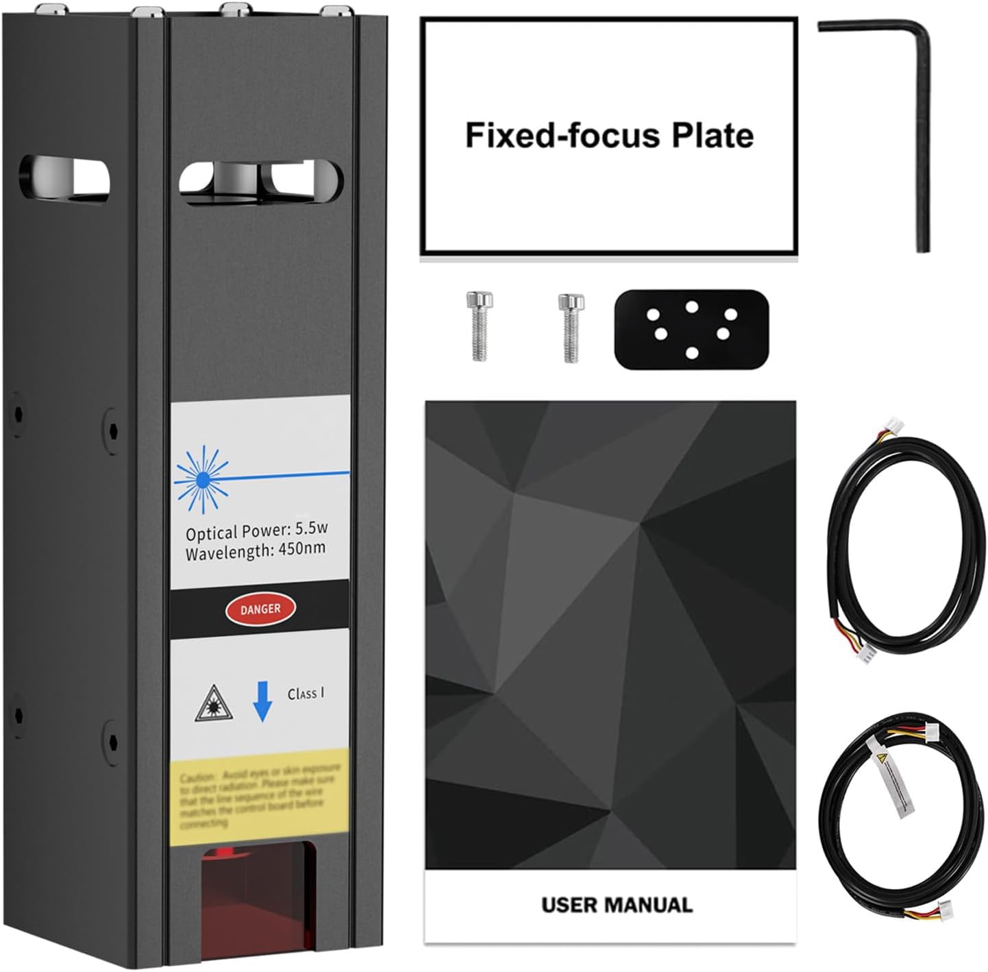 5500mW Optical Power Module Head, Compressed Spot Engraving Kit, TwoWin Engraving Machine Accessories DIY for CNC Engraving Machine 3018 Series / 2 Axis Engraving Machine