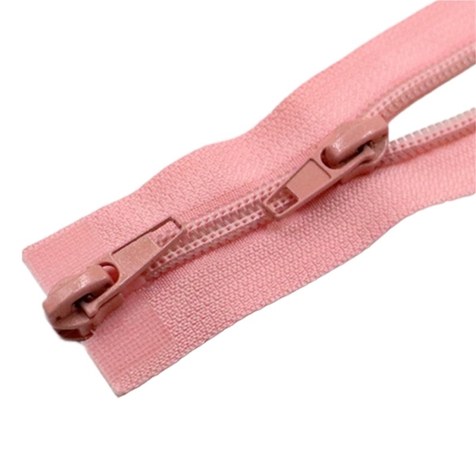 Zippers Sewing, Two-Way Separating Zipper 5# Nylon Double Slider Multicolor 60-500cm for Sewing(Pink-80cm)