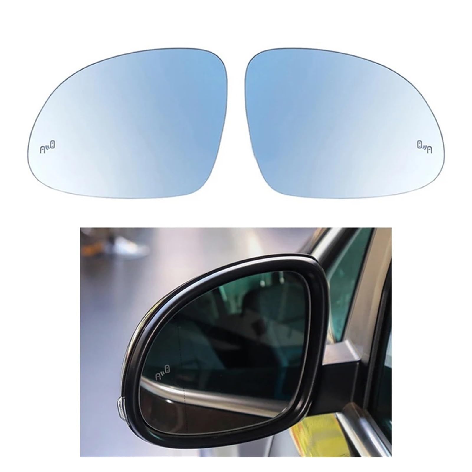 Per VW Per Tiguan 2010 2011 2012-2018 Sostituire Auto Specchi Laterali Lenti Riflettenti Specchio Retrovisore Lenti Di Vetro Con Riscaldamento Vetro Specchio Esterno Vetro Specchietto ( Misurare : Lat