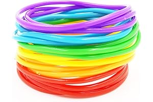 Vivid Elegance: 18-Piece Rainbow Jelly Bracelet Set