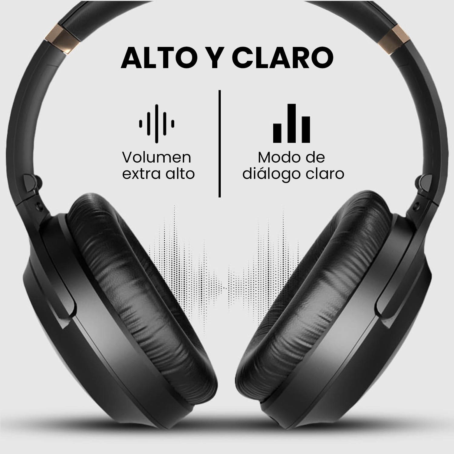 Avantree Duet - Dobles Auriculares Inalámbricos para Televisión, Sonido Claro y Volumen Amplificado para Mayores, Configuración Plug & Play Sencilla, con Transmisor RF 2,4 GHz y Base de Carga