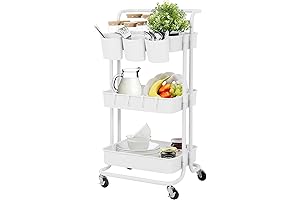 Versatile 3-Tier Rolling Cart: Ultimate Art Supply Storage Solution