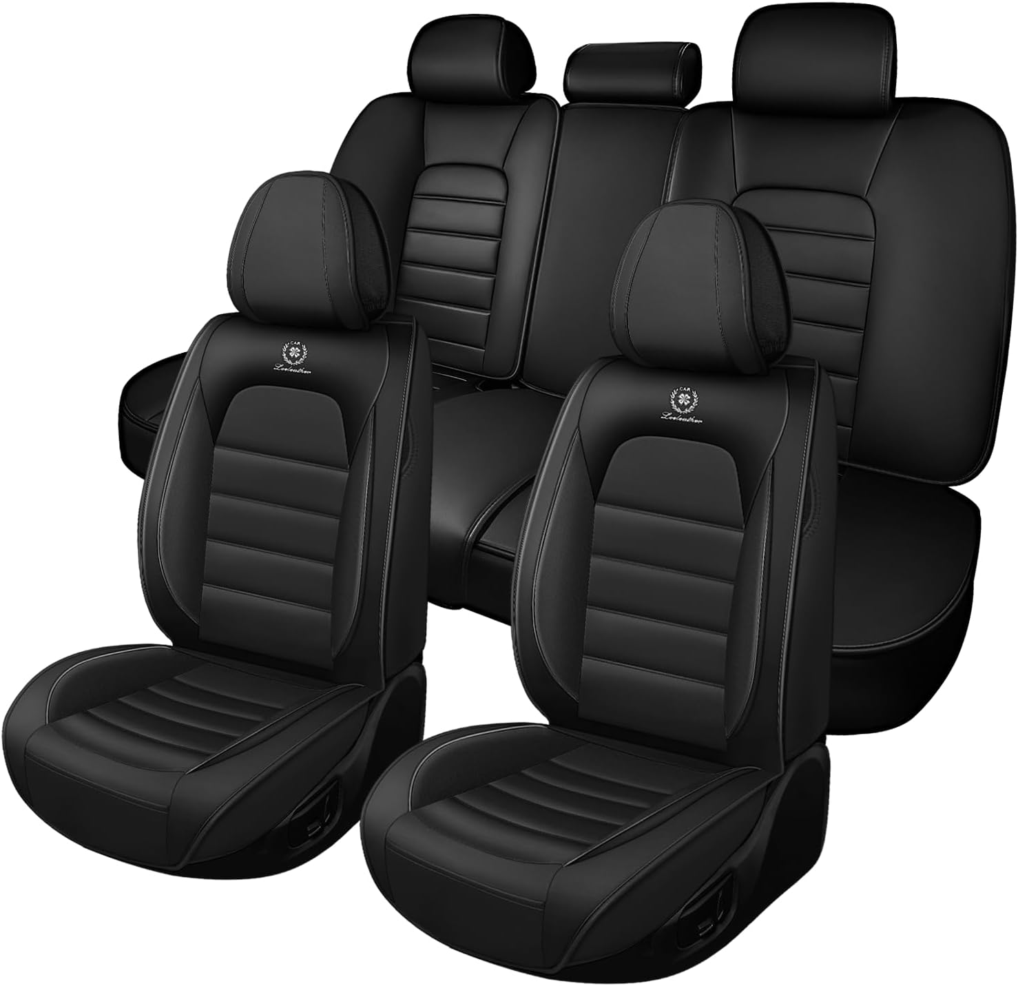 Car Seat Cover Fit for Ford Escape 2001-2025,Compatible Airbag Non-Slip Waterproof Seat Cover,Car Seat Protector Premium Interior (Standard 5 Seats,Classic Black)