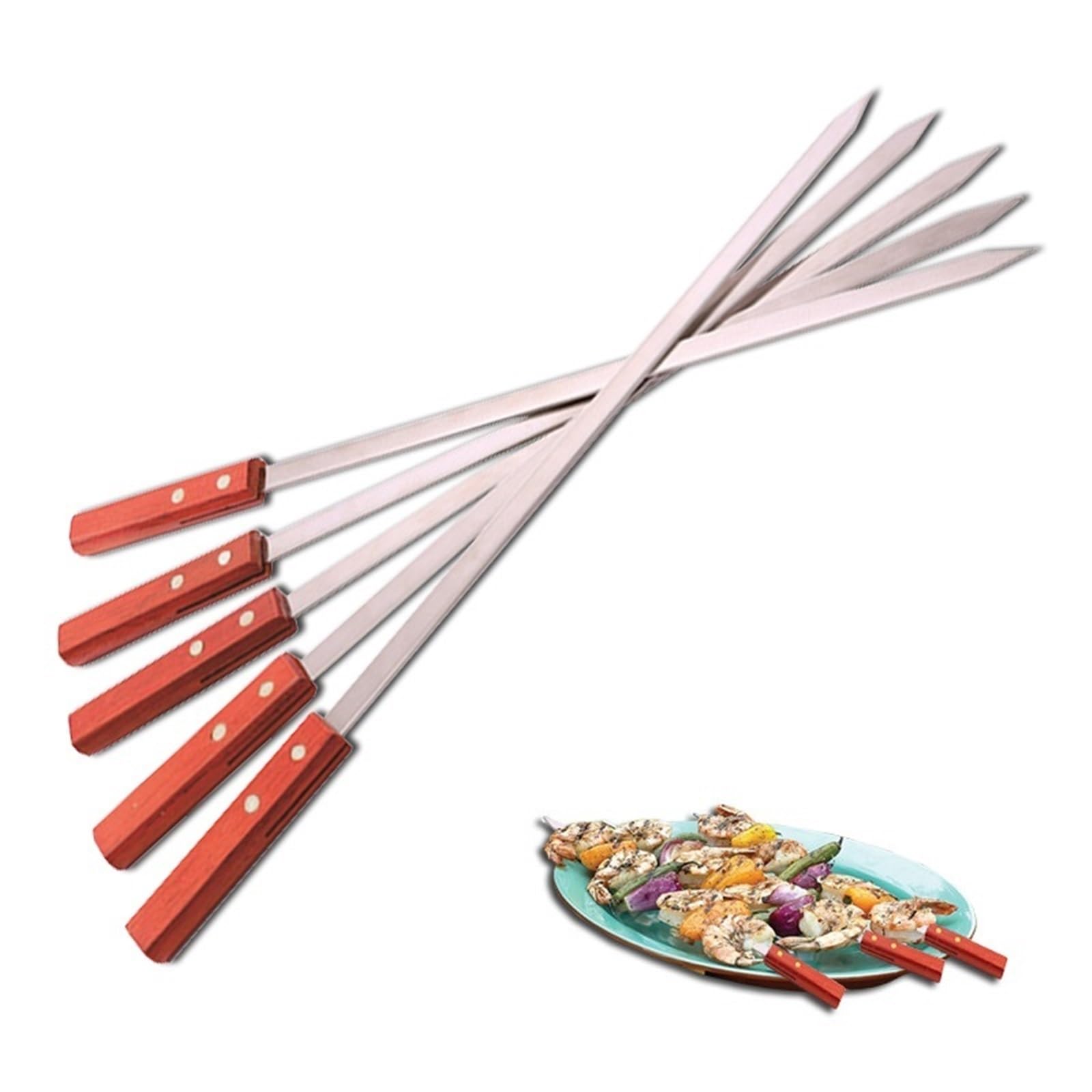Płaskie szpady grillowe ze stali nierdzewnej do szaszłyków(5 Pieces)