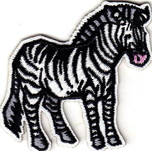 ZEBRA BABY - JUNGLE - ZOO ANIMAL - IRON ON EMBROIDERED PATCH - WILD ANIMALS