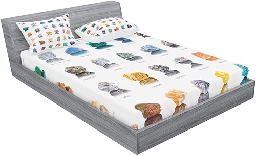 Miniatura 403 de Ambesonne Juego de sábanas bajeras y fundas de almohada occidentales, sombrero de vaquero con temática del salvaje oeste y cuerda de ganadería vieja