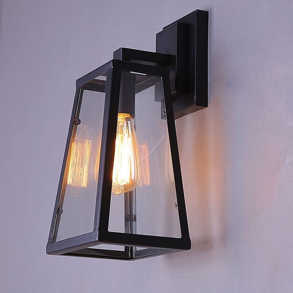 VGTLAKEX Wall Light Indoor Wall Lamp Farmhouse Sconce Clear Glass Shade Industrial Light Vintage Edison Lighting for Dressing Vanity Table