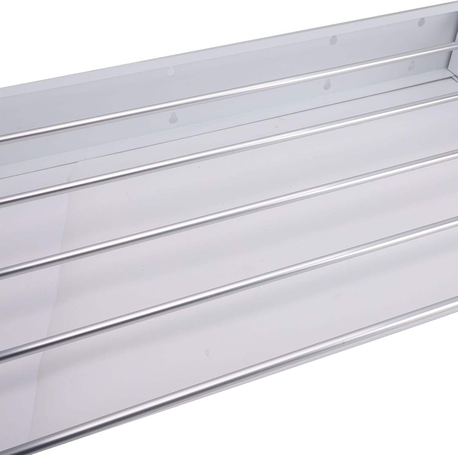 Foldable Wall Mounted Clothes Drying Rack, Carbon Steel Space Saving Design Holds 60 Pounds Collapsible Drying Rack for Balcony Bathroom Laundry Room