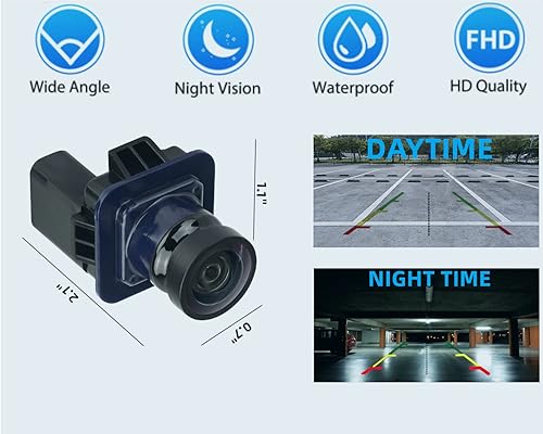 Miniatura 4 de Cámara de respaldo cámara de respaldo para automóvil cámara de visión trasera compatible con Ford F150 2010-2014 Mustang 2015-2020 Lincoln MKC
