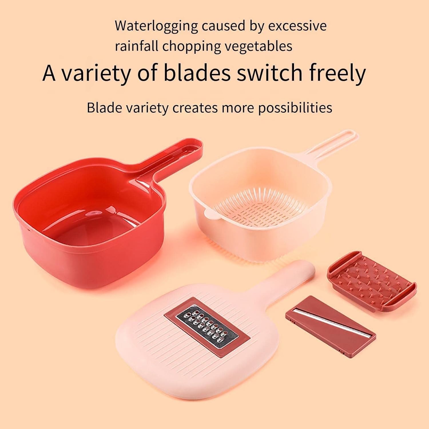 Food Chopper, Onion Cutter,Pro All-in-1 Food Dicer, Mandoline Slicer, Stainless steel materials Salad Grater