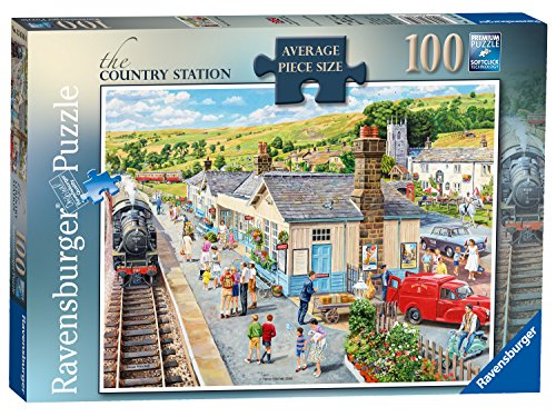 Ravensburger The Country Station 100 Piece Jigsaw Puzzle with Extra Large Pieces for Adults and Kids Age 10 Years and Up