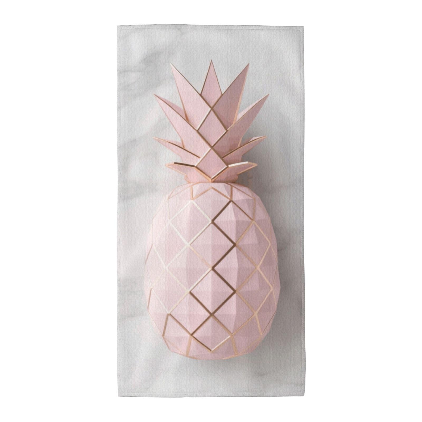 FekiLoot Absorbent Hand Towels 13.8"X27.5" Decorative Bathroom Towel Soft Microfiber Face Towel Gold Pineapple Dish Kitchen Towels for Bathroom Kitchen Hotel Spa Bath Towels