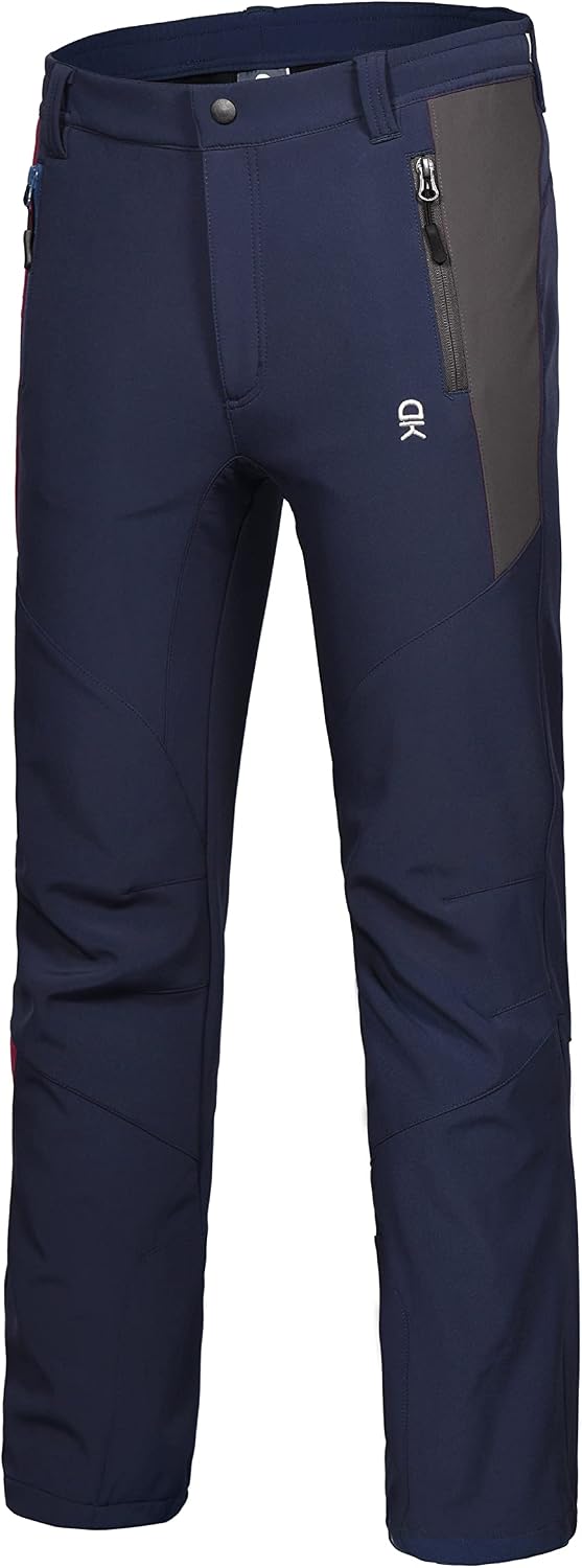 Little Donkey Andy Men’s Water-Repellent Softshell Insulated Pants for Hiking Ski Snow, Fleece Lined
