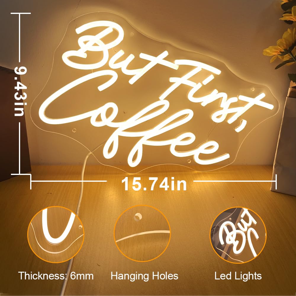 Amazon.co.jp: SHIDASIGN コーヒーネオンサイン But First
