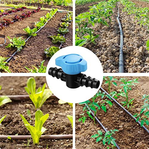 Gardrip Drip Irrigation 1/2" Switch Valve：5 Pack Drip Line 1/2 Inch Shut Off Valve Fits Of 1/2 Inch Drip Irrigation Tubing (.570-.620" Id) For Garden Lawn Irrigation System #TOP6