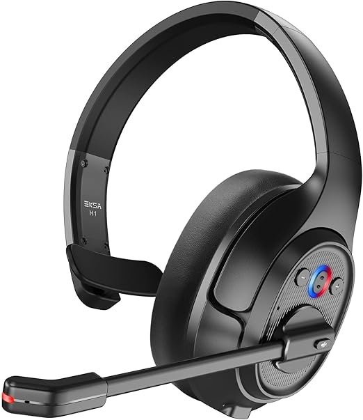 EKSA H1 Bluetooth Headset mit Mikrofon Mono PC Headphones mit AI