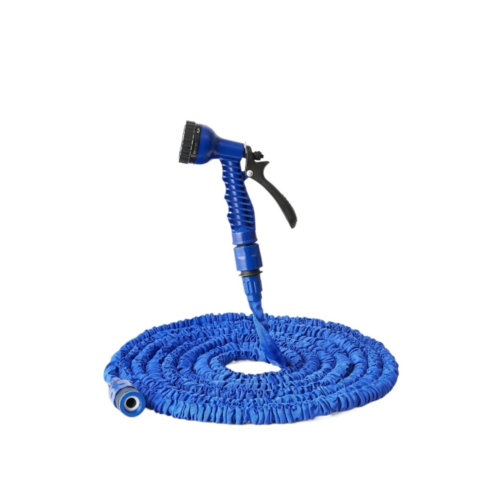 Juego de mangueras de jardín extensibles Kit de manguera con pistola de agua, carrete mágico azul, tubería con modo de pulverización, pistola de agua for riego de jardines, granjas, lavado de autos