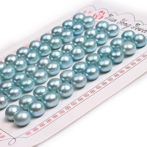 0315in - 12 0315in 30 pares de perlas cultivadas de agua dulce de grado AAA color rosa claro medio perforado para pendientes joyería azul cielo disponible en Yaxa Colombia