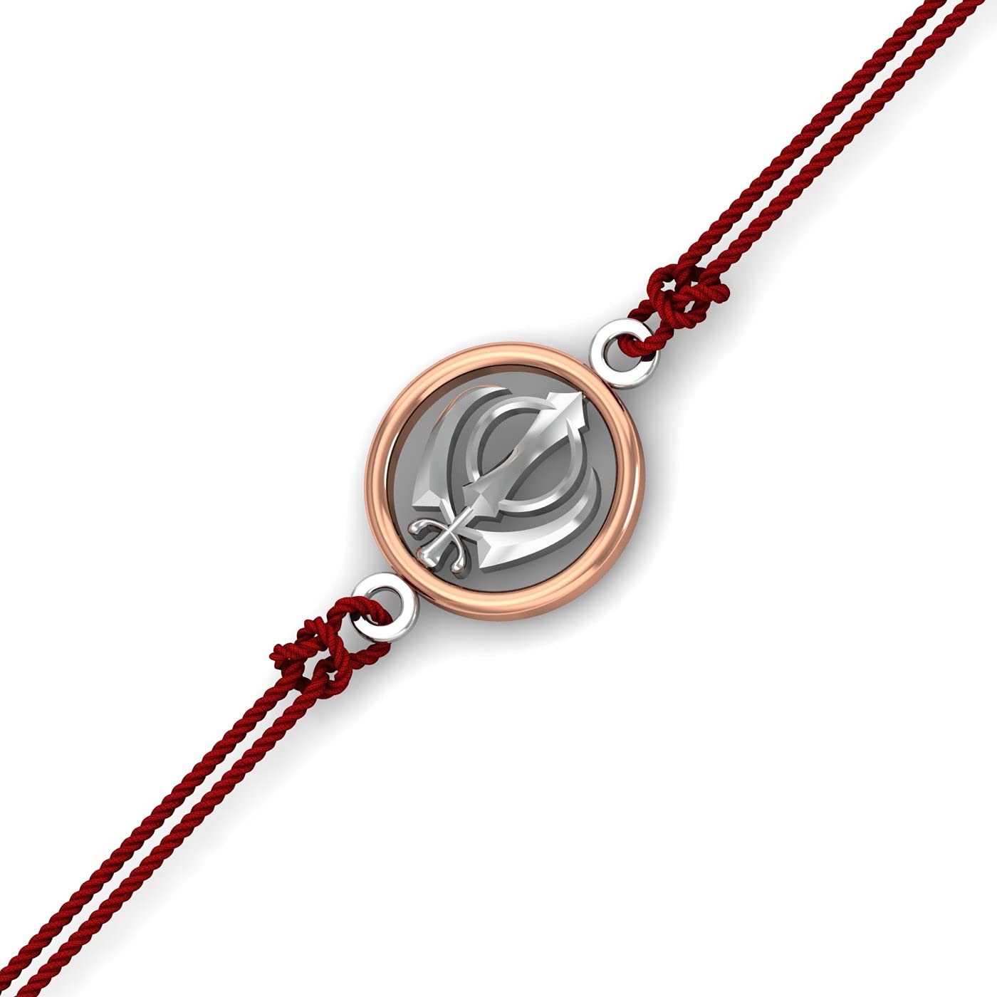 KuberBox Mens Khanda 925 Sterling Silver Rakhi Bracelet for Raksha Bandhan For Brother (B099MP25PM) Amazon Price History, Amazon Price Tracker