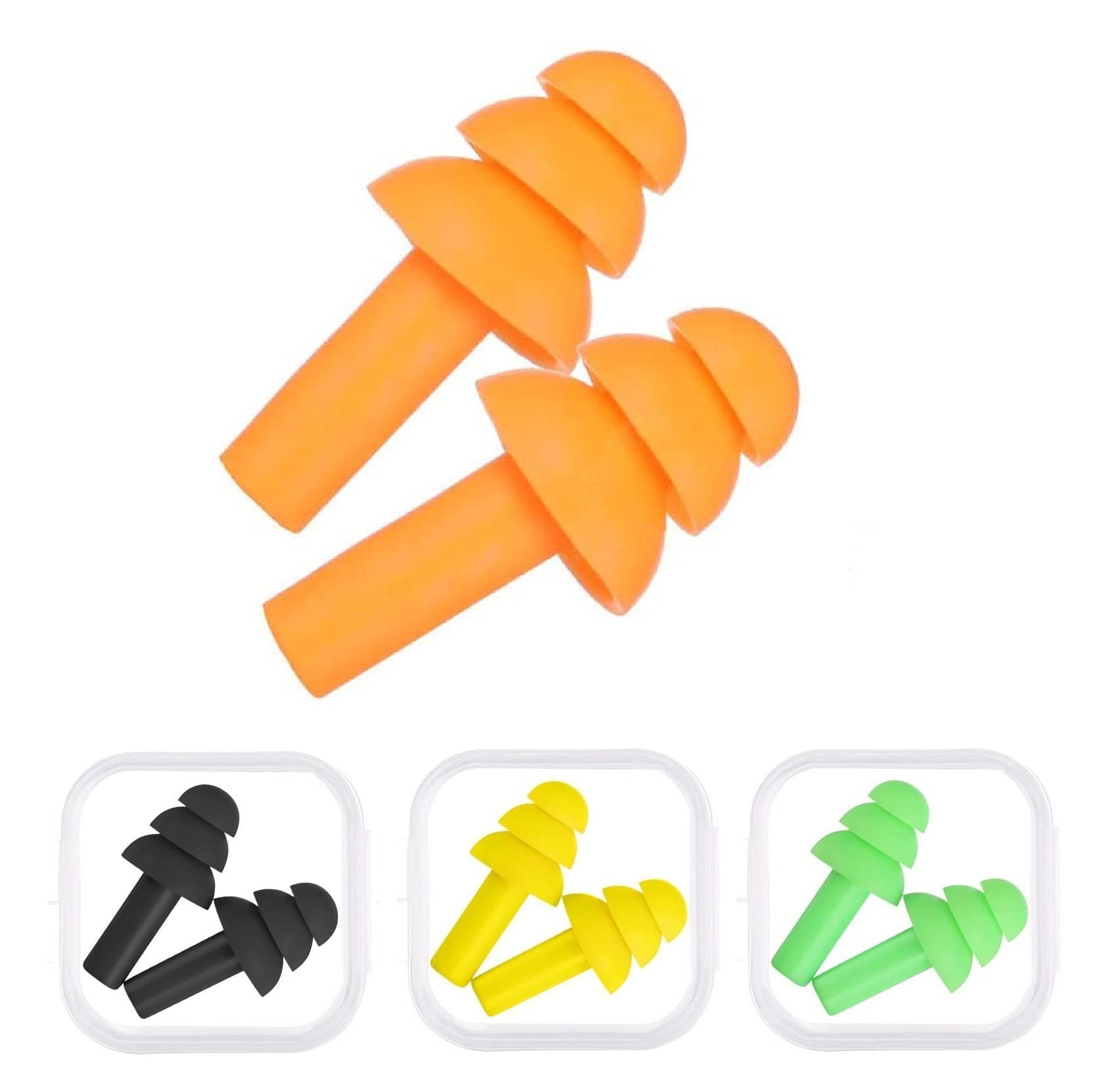 4 Pairs Multi Colour Soft Silicone Ear Plugs for Sleeping Noise Cancelling- Waterproof Reusable Ear Plugs for Sleep, Snoring, Work or Travel- Moldable Silicone Sound Cancelling Ear Plugs (B0B4G8HM3H) Amazon Price History, Amazon Price Tracker