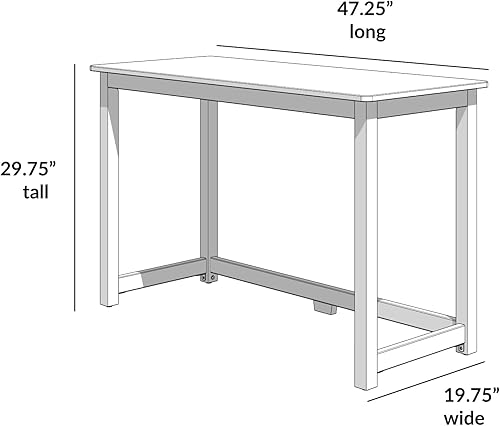 Miniatura 2 de Max & Lily Escritorio de madera maciza, 47 pulgadas, azul