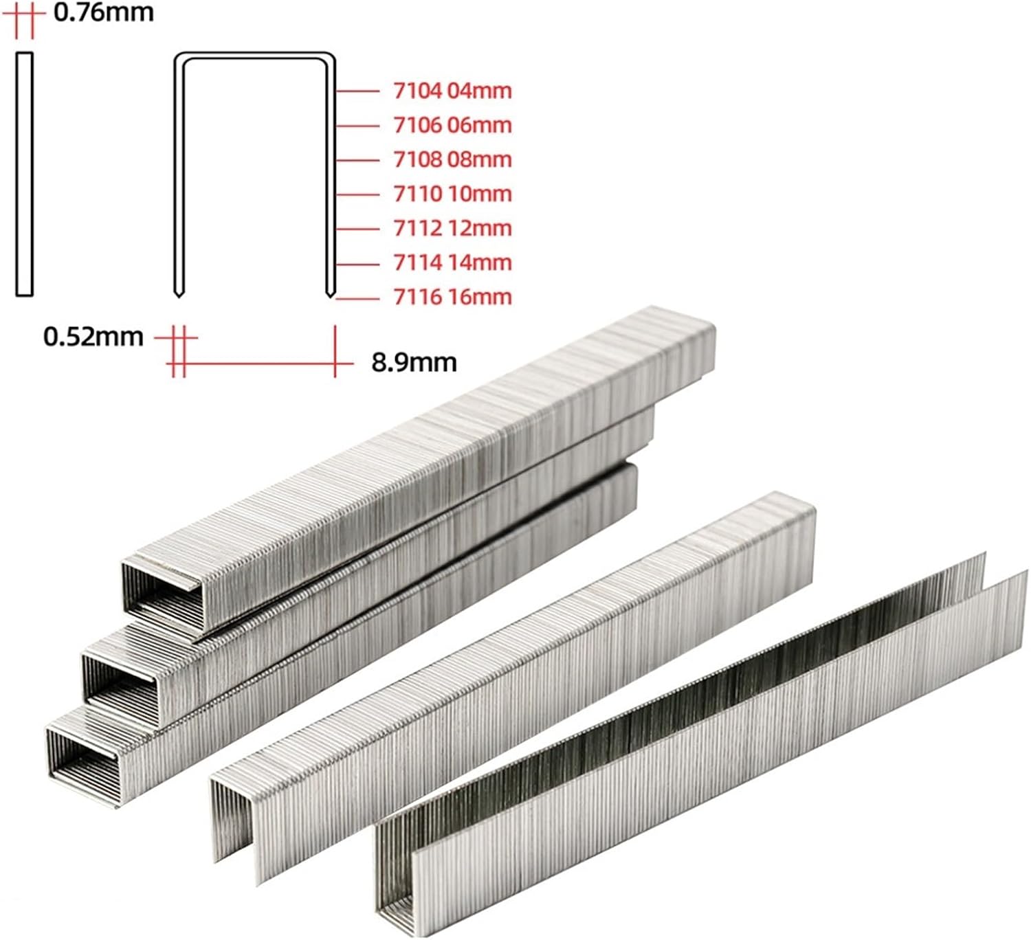 9984pcs Pneumatic Code Nail 7104 7106 7108 7110 7112 Gun Nail 7114U Nail