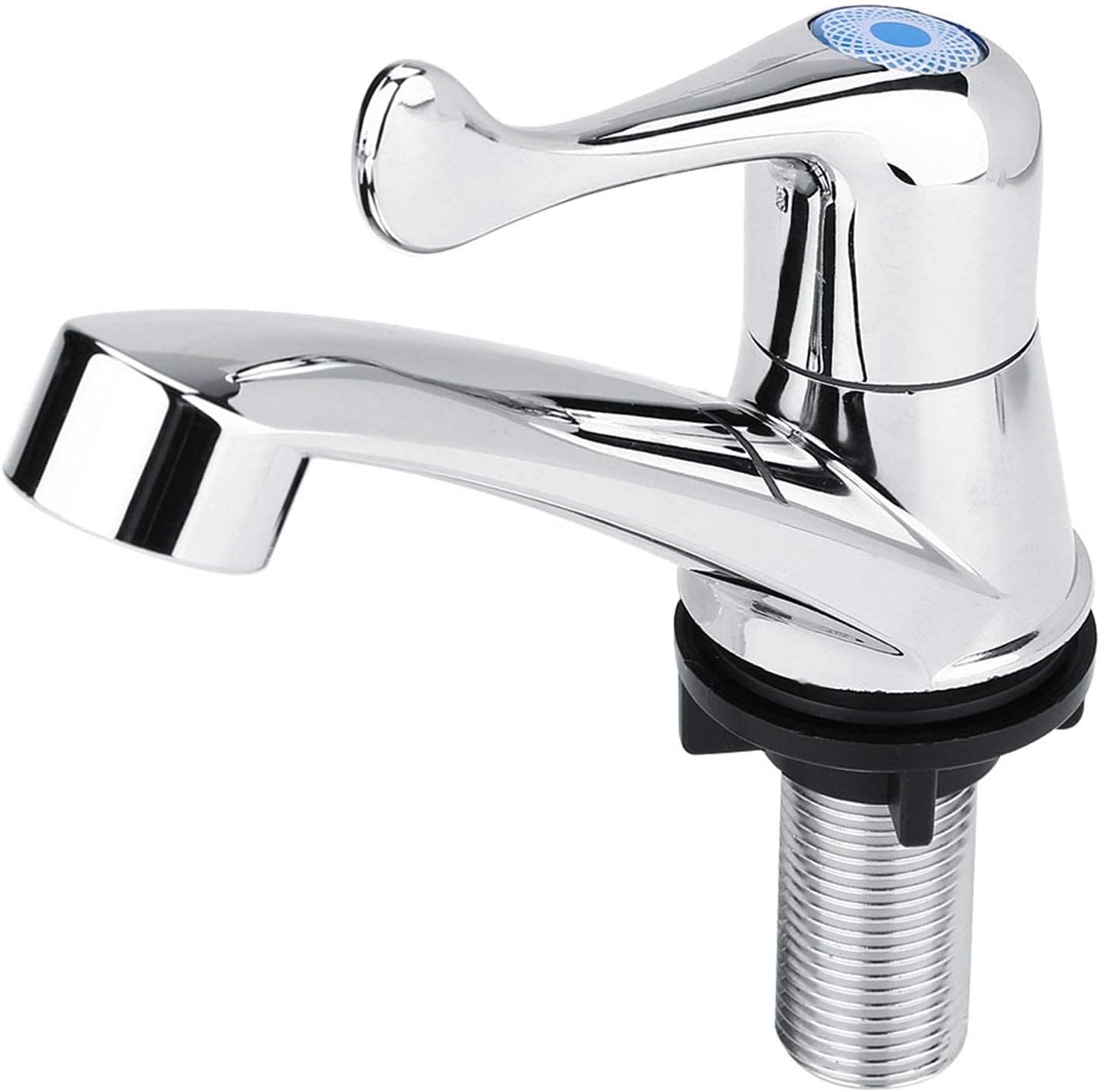 Sink Water Tap, ABS Single Cold Water Faucet, Plastic G1/2 Single Hole Single Handle Lavatory Basin Bath Sink Vanity Faucet, Saving Water, for Home Bathroom Kitchen