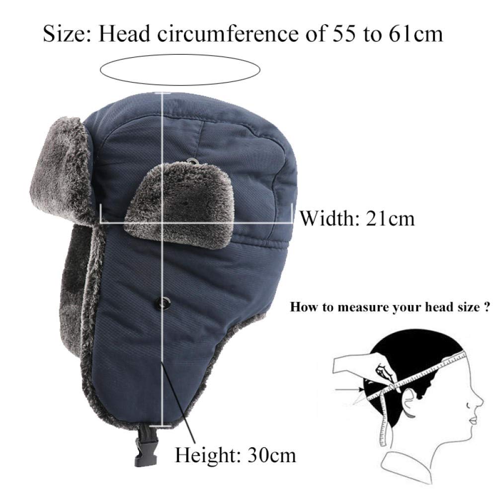 Chapka Russe Hiver – Bonnet Trappeur En Fausse Fourrure, Réglable, Pour Hommes Et Femmes, Coupe-vent Et Chaud - 4