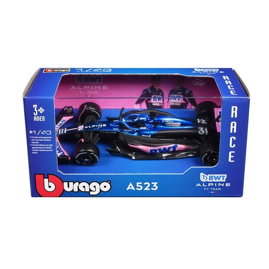 Amazon.com: Bburago 1/43 - BWT Alpine F1 Team A523 GP
