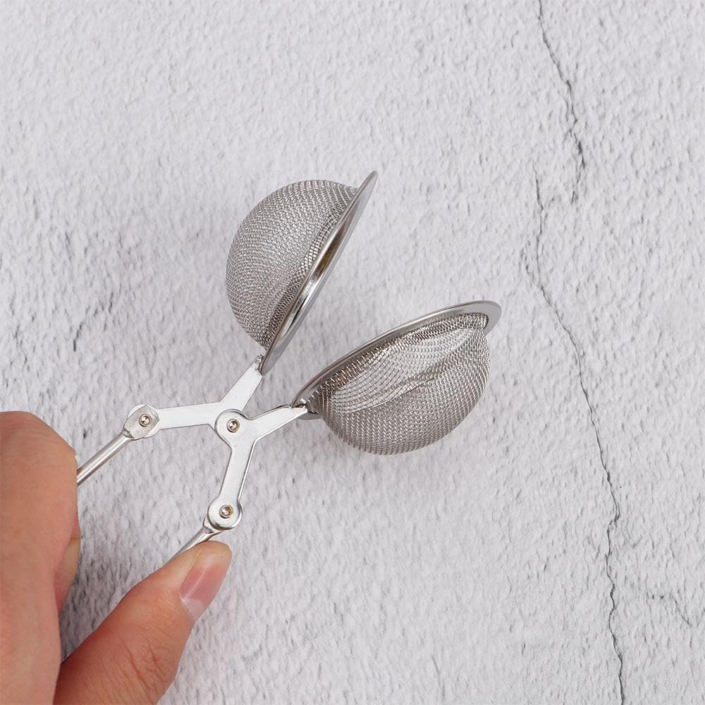 Colador de té de malla con asa para té de hojas sueltas, infusor de té de acero inoxidable para especias, filtro de té de hierbas, café y especias, suministros de cocina, bolsas de té (pequeño)