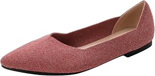 gifts for mothers day Slippers For Women With Memory Foam Women Casual Flat Shoes Comfortable Dress Shoes Pointed Toe Flat Ballet Mesh Knit Slip On Business Shoes birthday gifts for women Spring Sale