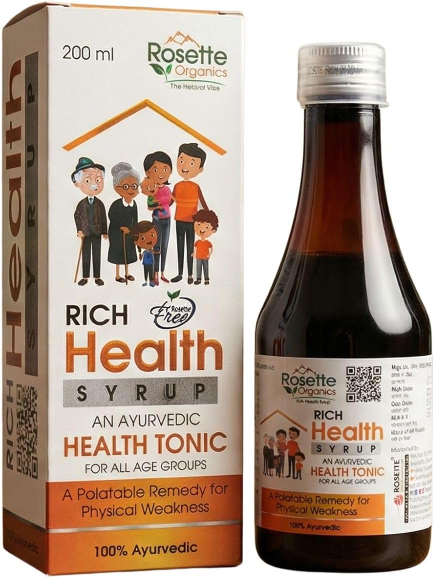 Rich Health Tonic Syrup | Sugar-Free | Ayurvedic Tonic for Family Health | Immunity Booster - 200ml