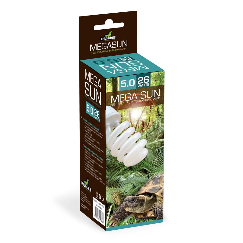 Reptiles-Planet Mega Sun UVA - UVB 5.0 Reptiles Lamp, 26 W