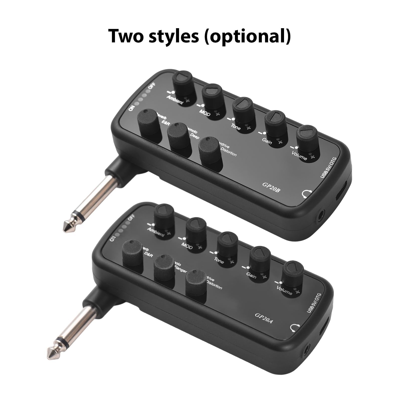 Amplificador de Bajo Portátil para Auriculares Plug and Play con 3 Simulaciones de Altavoces y OTG para Bajo Eléctrico Grabación Interna Tres Tonos