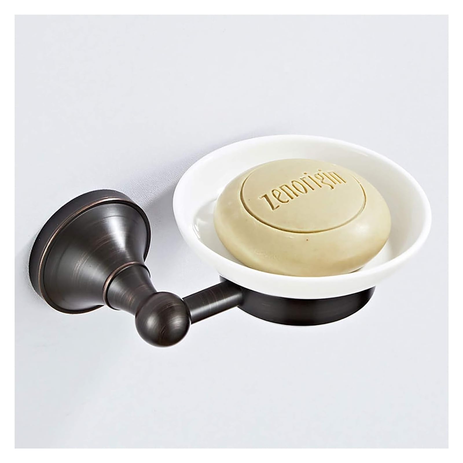 Jabonera, jabonera montada en la Pared Material de latón Soporte for jabón antioxidante Instalación con Orificio Adecuado for fregaderos de baño y Cocina(Black Bronze)